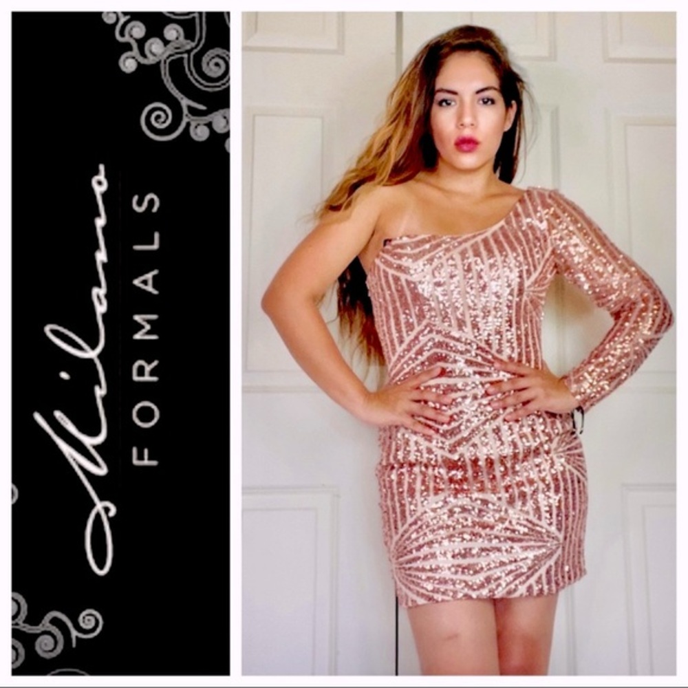 Milano Formals One Shoulder Sequin Dress